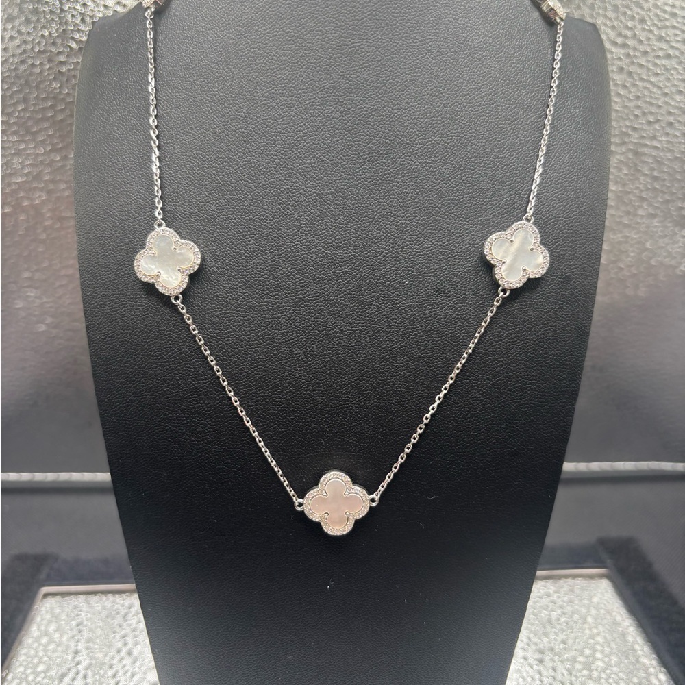 Elegant Sterling Silver All Mother Of Pearl On Both Sides.